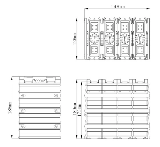 Solar/Wind Energy System, E-Motorcycle, E-Car, E-Bus, Telecommunication Backup Power LiFePO4 Lithium-Ion 40ah Battery Cell Pack